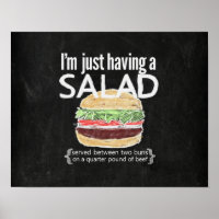 Het is gewoon een salade..burger) grappig poster