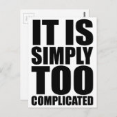 Het is gewoon te ingewikkeld briefkaart (Voorkant / Achterkant)