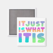 Het is gewoon, wat het is | Grappig citaat Magneet (Voorkant / Achterkant)