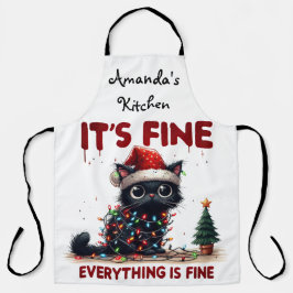 "Het is goed, alles is goed!" kerstkat Schort