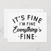 Het is goed dat ik in orde ben. briefkaart (Voorkant / Achterkant)