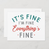 Het is goed dat ik in orde ben. briefkaart (Voorkant / Achterkant)