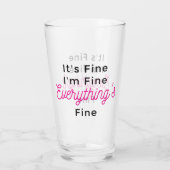 Het is goed dat ik in orde ben. glas (Achterkant)