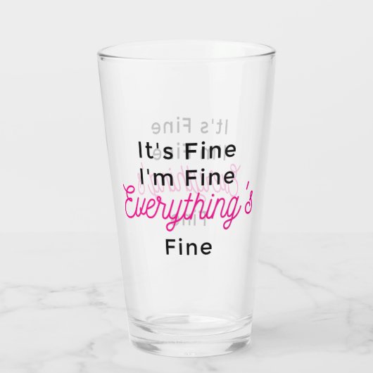 Het is goed dat ik in orde ben. glas (Achterkant)