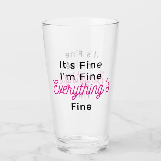 Het is goed dat ik in orde ben. glas (Voorkant)