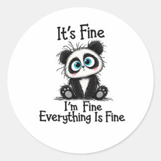 Het Is Goed Ik Ben Goed Alles Is Goed Grappige Pan Ronde Sticker