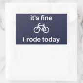 Het is goed, ik ben vandaag vertrokken rechthoekige sticker (Tas)