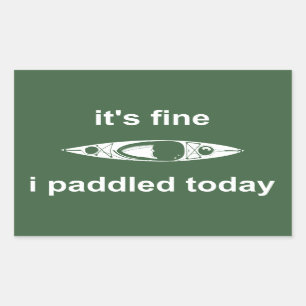 Het is goed, ik heb vandaag gekleed. rechthoekige sticker