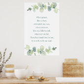 Het is goed met mijn soep, bijbelversie afdrukken, poster (Keuken)