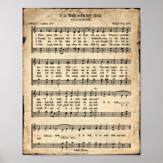 Het is goed met mijn soep Hymn Poster