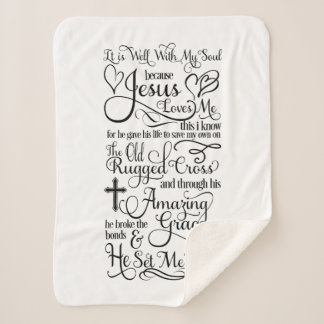 Het is goed met mijn soep omdat Jezus van mij houd Sherpa Deken