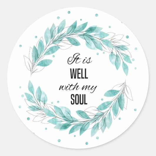 Het is goed met mijn soep ronde sticker (Voorkant)