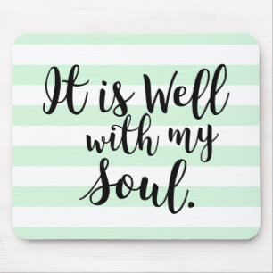 Het is goed met mijn Soul Mint Striped Mousepad Muismat