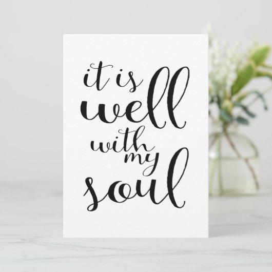 Het is goed met mijn ziel framesable kunst feestdagenkaart (Staand voorkant)