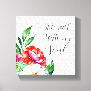 Het is goed met mijn ziel stretched canvas print