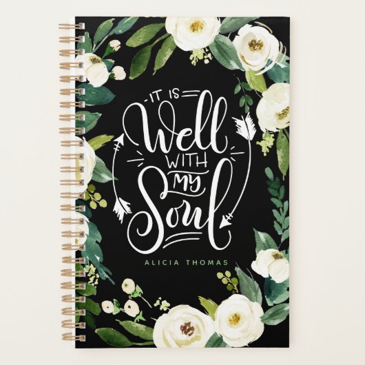 Het is goed met mijn ziel zwart - bemoedigend planner (Voorkant)