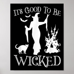 Het is goed om boos grappig Halloween Y Witch Grap Poster
