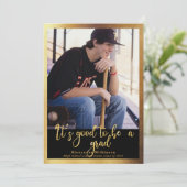 HET IS GOED OM EEN AFSTUDEERDER Goud Manuscript 4  Aankondiging (Staand voorkant)