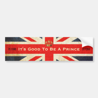 Het is goed om een prins koninklijke Baby Bumperst Bumpersticker