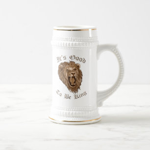 Het is goed om koning Lion Beer Stein te zijn Bierpul