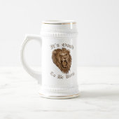 Het is goed om koning Lion Beer Stein te zijn Bierpul (Links)