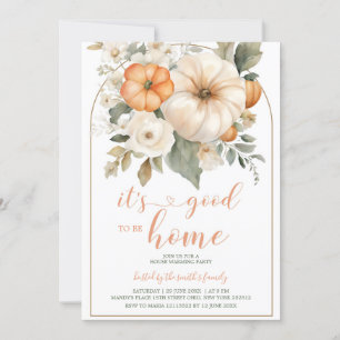 Het is goed om thuis te zijn Pumpkin housewarming  Kaart