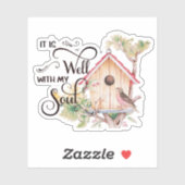 Het is goed vogelhuis sticker (Vel)