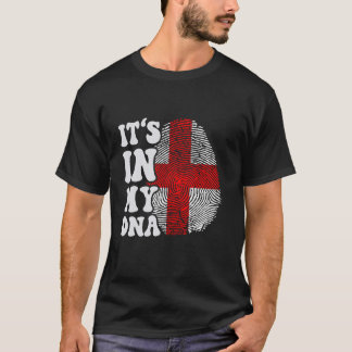 Het is grappig in mijn DNA Georgia vlag Fingerprin T-shirt