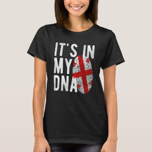Het is grappig in mijn DNA Georgia vlag Fingerprin T-shirt