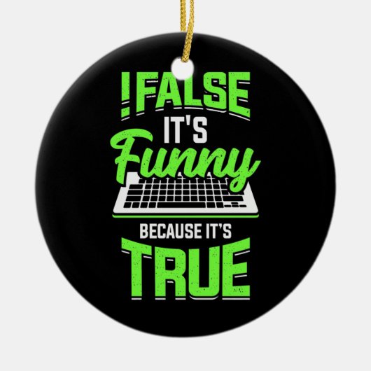 Het is grappig keramisch ornament (Voorkant)