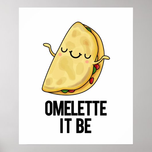 Het is grappig Omelet Pun Poster (Voorkant)