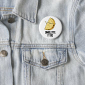 Het is grappig Omelet Pun Ronde Button 5,7 Cm (In situ)
