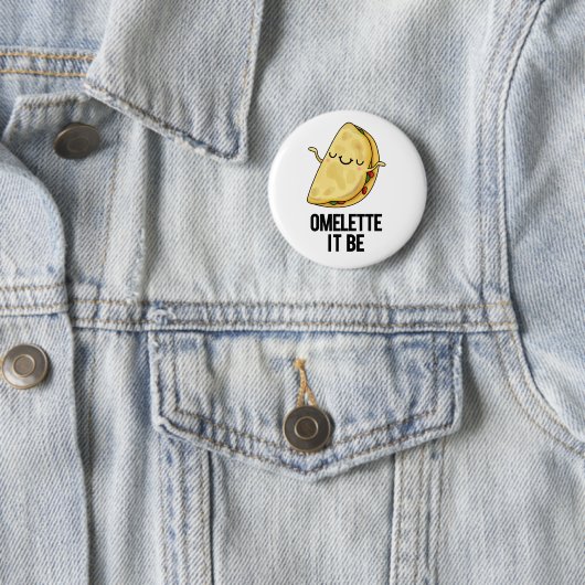 Het is grappig Omelet Pun Ronde Button 5,7 Cm (In situ)