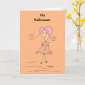 Het is Halloween. Dat krijg ik de hele tijd. Kaart (Gele Bloem)