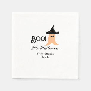 Het is Halloween van de familienaam oranje spook Servet
