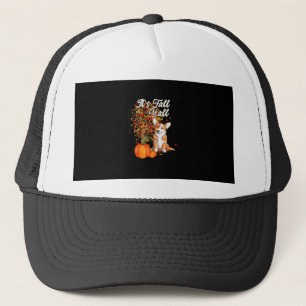 Het is herfst allemaal blad boom Hallo herfst vint Trucker Pet