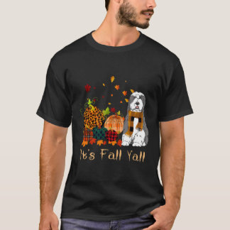 Het is herfst allemaal Engelse herdershond Pompoen T-shirt