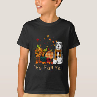 Het is herfst allemaal Engelse Schaapshond Pompoen T-shirt