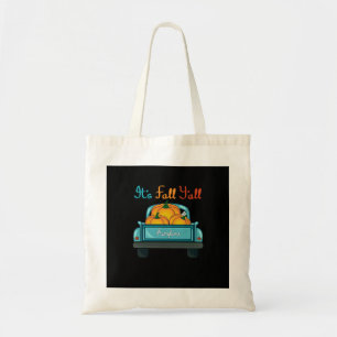 Het is herfst, allemaal pompoenen vrachtwagen grap tote bag