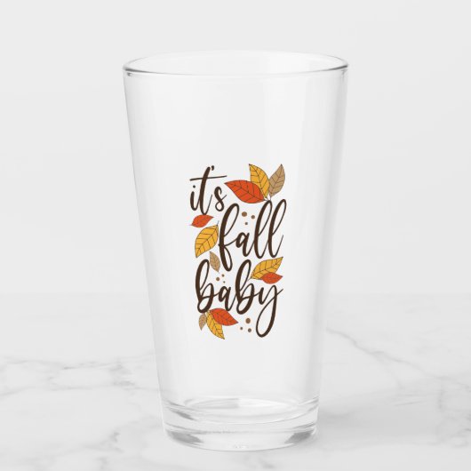 Het is Herfst Baby Glas (Voorkant)