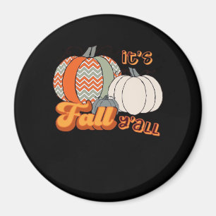 Het is herfst, grappige pompoenen chevron patroon magneet