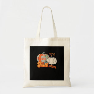 Het is herfst, grappige pompoenen Chevron patroon Tote Bag