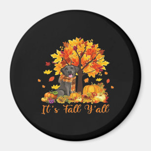 Het is herfst, Halloween, herfst, retro grafisch Magneet