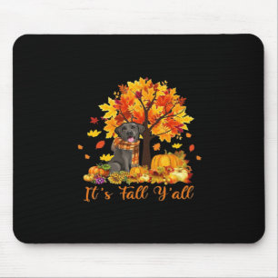 Het is herfst, Halloween, herfst retro grafisch Muismat