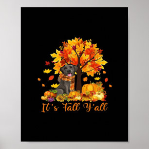 Het is herfst, Halloween, herfst retro grafisch Poster