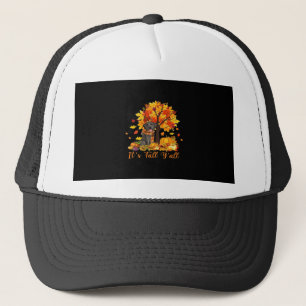 Het is herfst, Halloween, retro herfst grafisch Trucker Pet