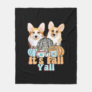 Het is herfst, jongens! Corgi's unieke stijl Fleece Deken