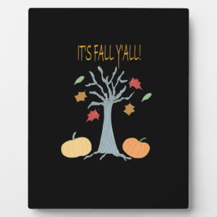 Het is herfst jongens essentieel grappig trendy fotoplaat