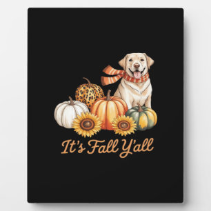 Het is herfst, jongens! Hond Luipaard Pompoen Crea Fotoplaat