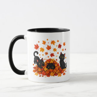het is herfst jongens kat herfstblad boom herfst mok